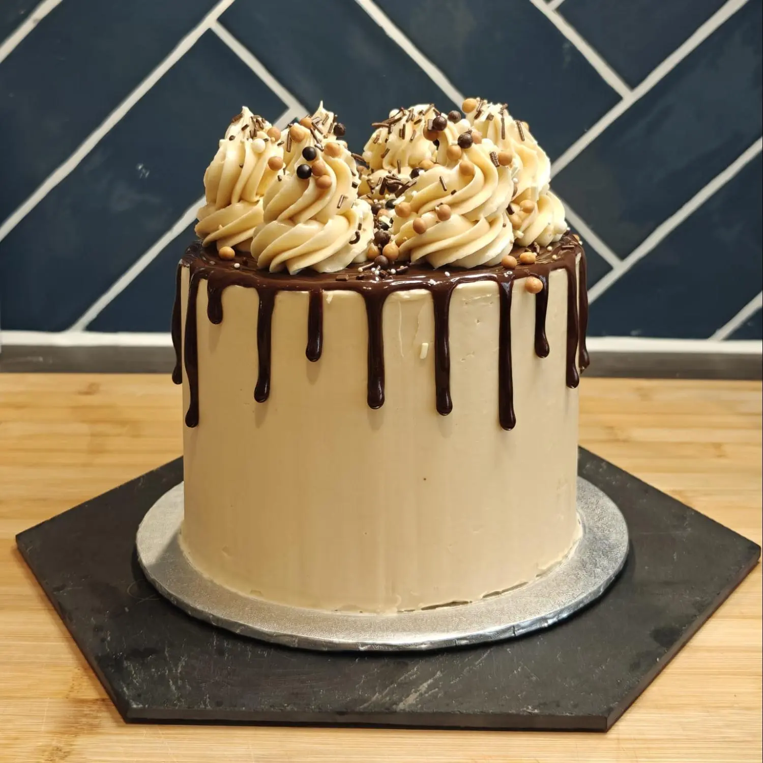 Chocolate and Salted Caramel Celebration Drip Cake